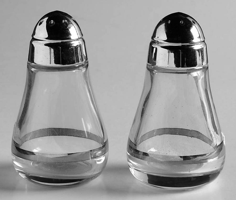 Wedding Band Platinum (Ball Stem) Shaker Set w/Metal Lids by American Hostess-1