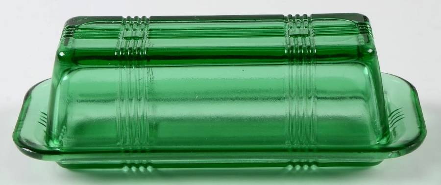 Crisscross Green 1/4 Pound Covered Butter by Hazel-Atlas-1