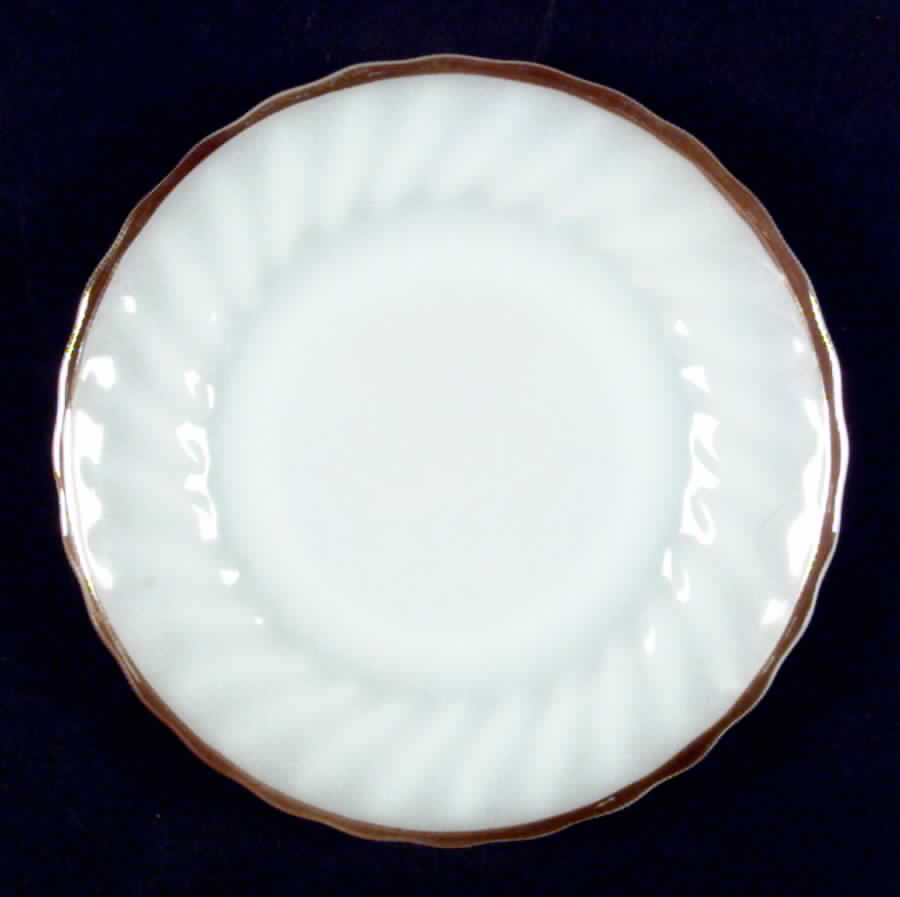 Swirl Golden Shell Lustre 7" Salad Plate by Anchor Hocking-1