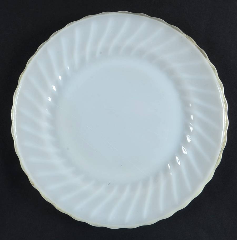 Swirl Golden Shell Lustre Dinner Plate by Anchor Hocking-1