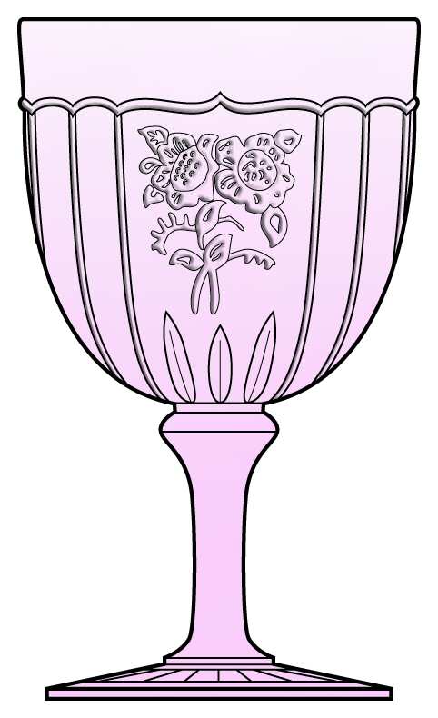 Mayfair Pink Frosted Water Goblet by Anchor Hocking-1