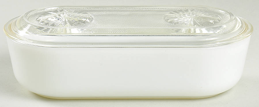 Anchorwhite (Milk White) Oval Refrigerator Jar & Lid by Anchor Hocking-1
