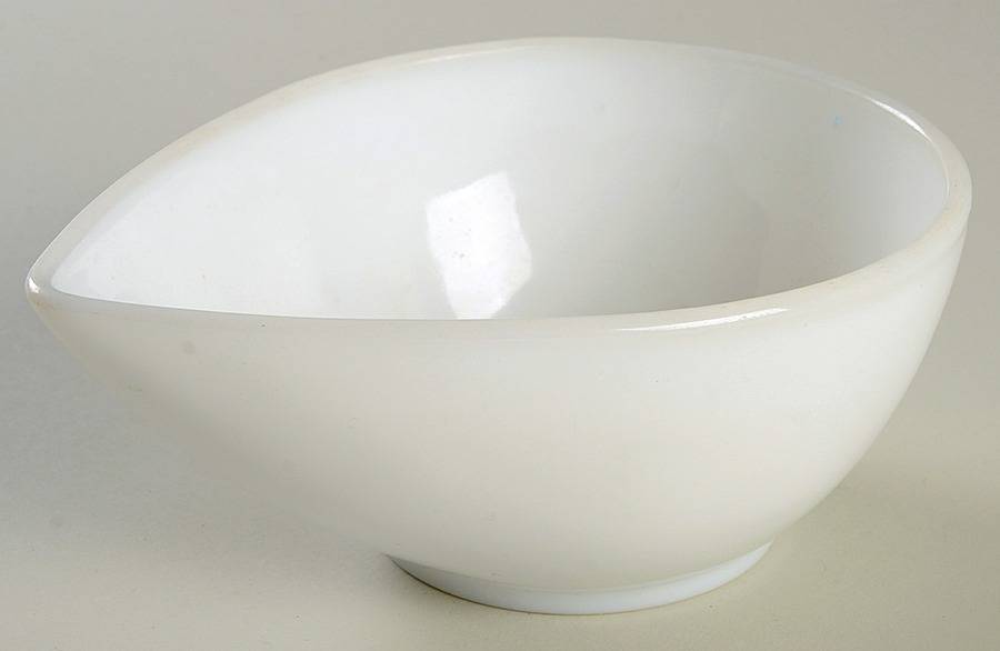 Anchorwhite (Milk White) 5" 1 Pint Swedish Modern Mixing Bowl by Anchor Hocking-1