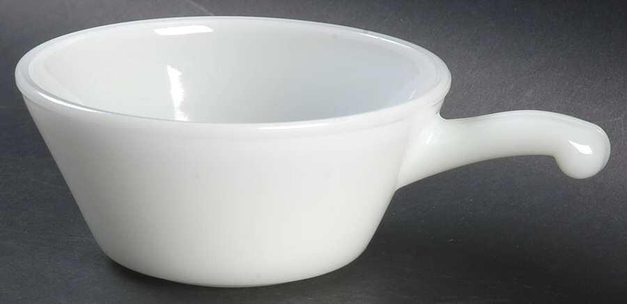 Anchorwhite (Milk White) 1 Handle 12 Oz French Casserole by Anchor Hocking-1