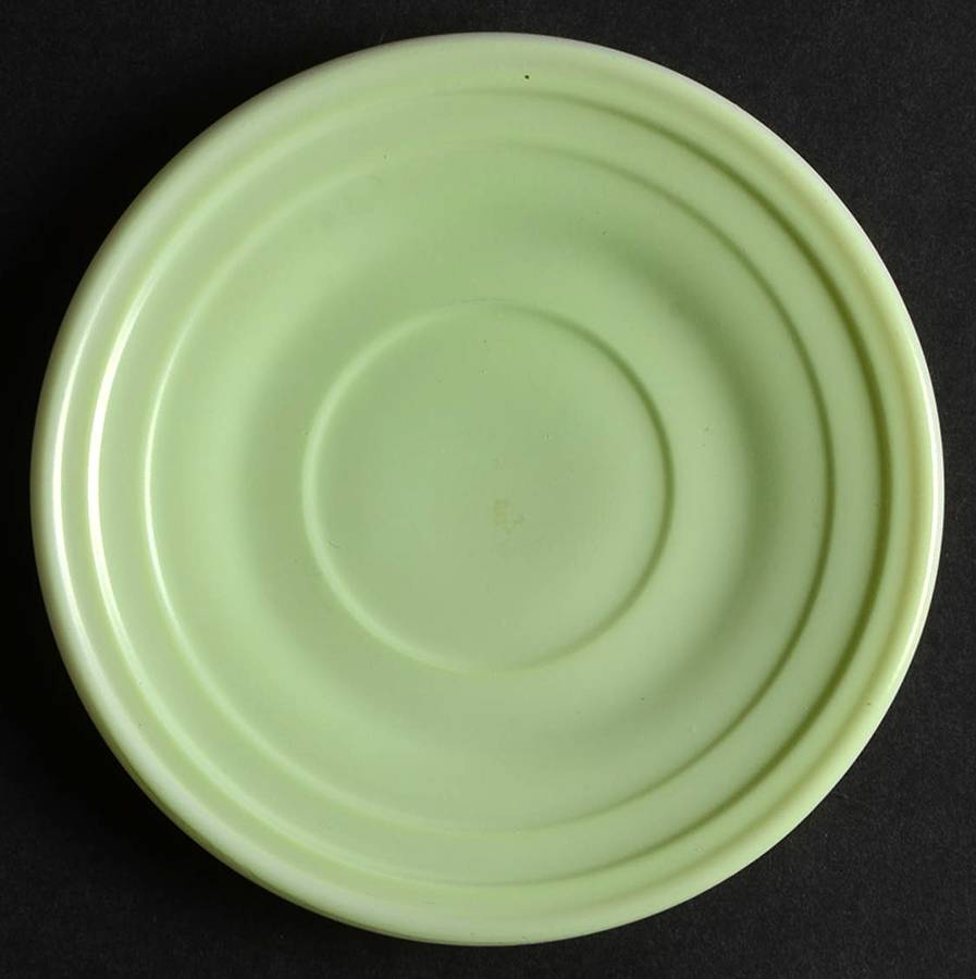 Moderntone Little Hostess Light Green Saucer for Child's Cup by Hazel-Atlas-1