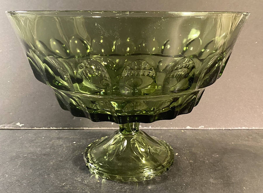 Reflection Green 10" Footed Centerpiece by Hazel-Atlas-1