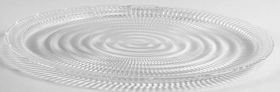 Beehive Clear Cake Plate No Dome by Hazel-Atlas-1