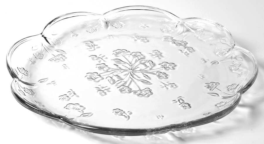 Savannah Clear 12" Round Platter by Anchor Hocking-1
