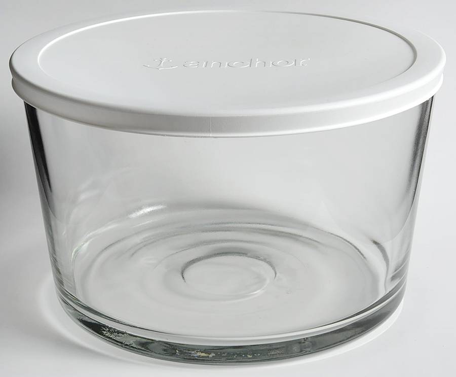 Presence Clear Flat Trifle Bowl & Plastic Lid by Anchor Hocking-1