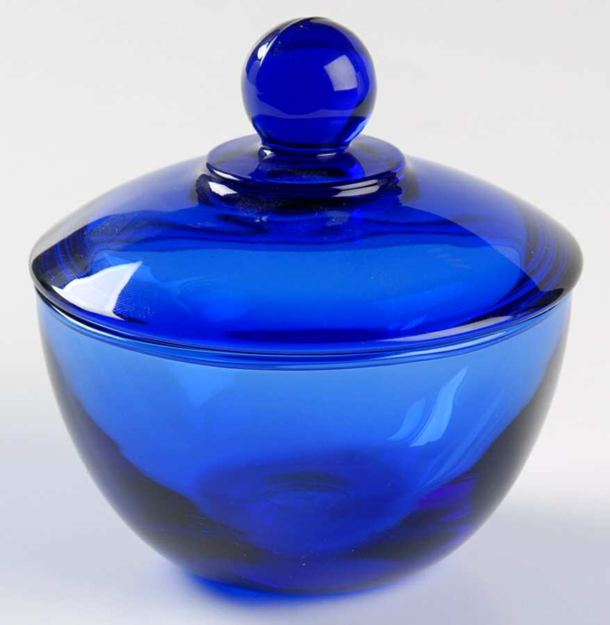 Presence Cobalt Blue Sugar Bowl & Lid by Anchor Hocking-1