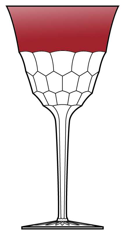 Arietta Ruby Water Goblet by Ajka-1