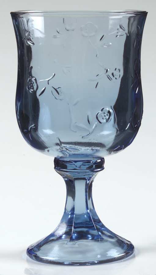 Savannah Clear Blue Water Goblet by Anchor Hocking-1