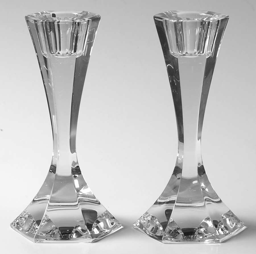 Sierra Clear Candlestick/Single Lt 5" (Set of 2) by Atlantis-1