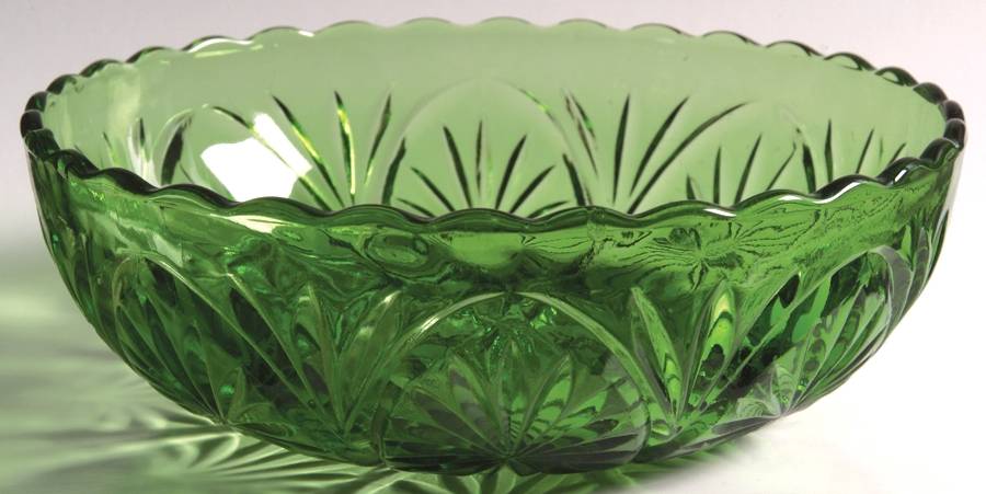 Medallion Green (Winter) 8" Salad/Fruit/Dessert/Chip Serving Bowl by Anchor Hocking-1