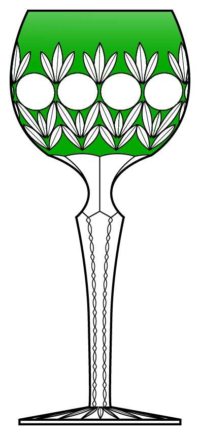 Florderis Emerald Green Hock Wine by Ajka-1
