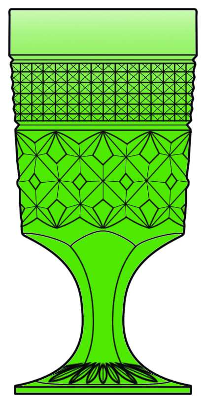 Wexford Green Water Goblet by Anchor Hocking-1