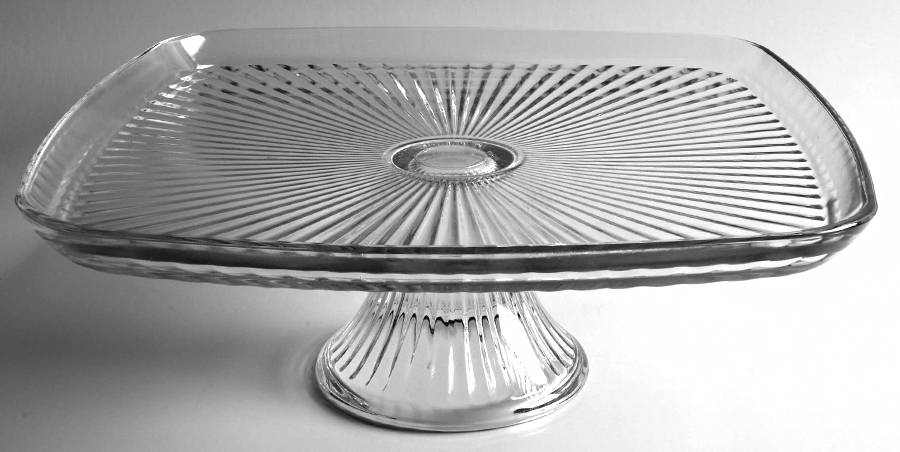 Union Square (Clear) Square Cake Stand by Anchor Hocking-1