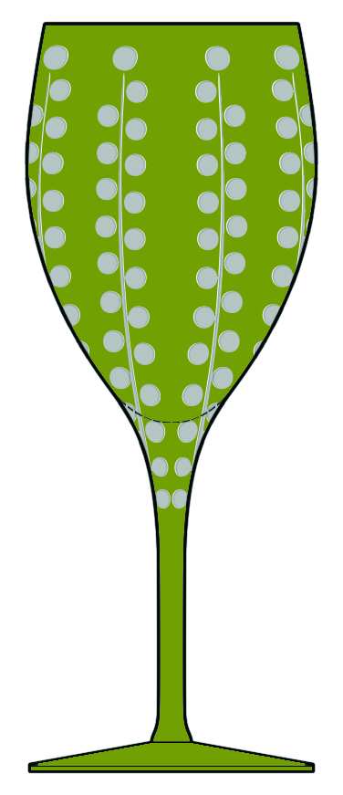Bublinka Olive Green Water Goblet by Artel-1