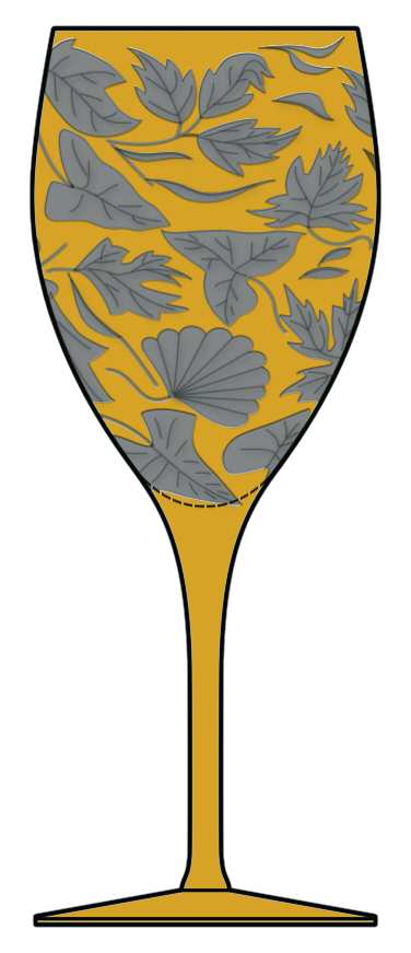 Foliage Amber Water Goblet by Artel-1