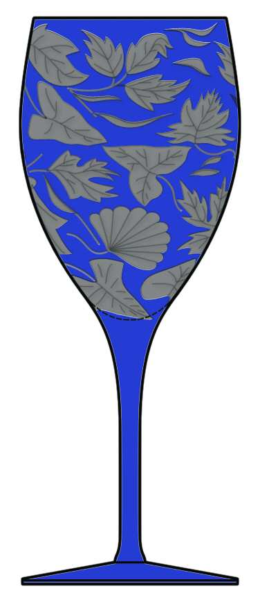 Foliage Blue Water Goblet by Artel-1