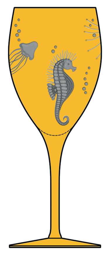 Frutti Di Mare Amber Water Goblet by Artel-1