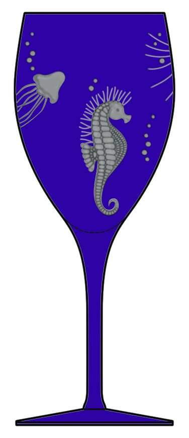 Frutti Di Mare Purple Water Goblet by Artel-1