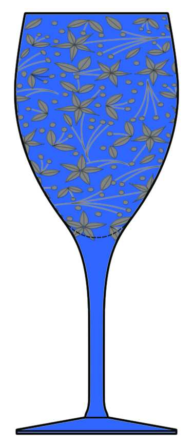 Narcissus Blue Water Goblet by Artel-1