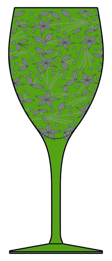 Narcissus Olive (Green) Water Goblet by Artel-1