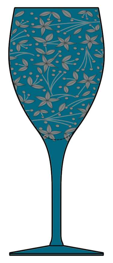 Narcissus Peacock (Teal) Water Goblet by Artel-1