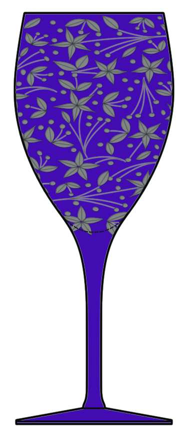 Narcissus Purple Water Goblet by Artel-1