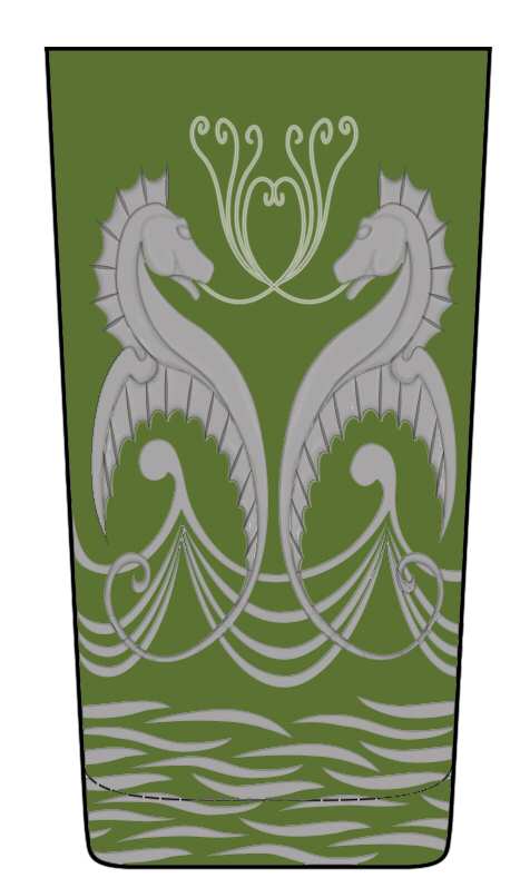 Poseidon Olive Green Highball Glass by Artel-1