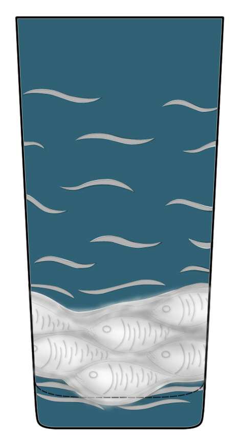 Sardinky Peacock (Teal) Highball Glass by Artel-1