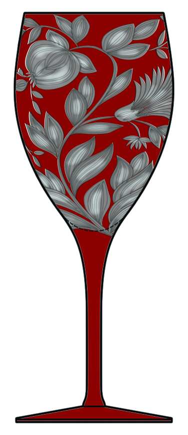 Verdure Red Water Goblet by Artel-1