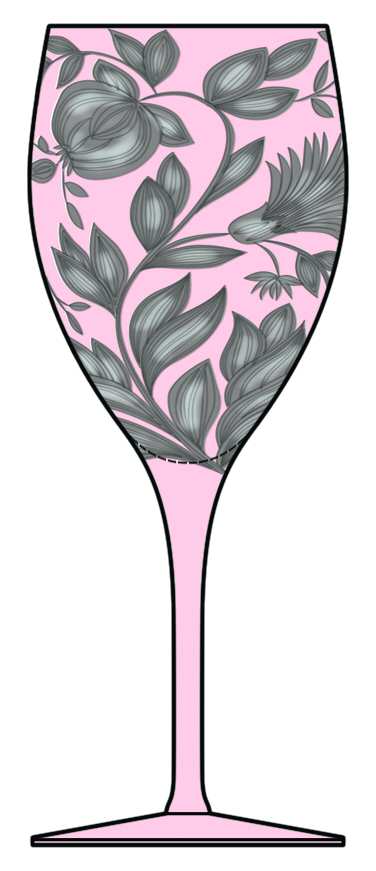 Verdure Rose Water Goblet by Artel-1
