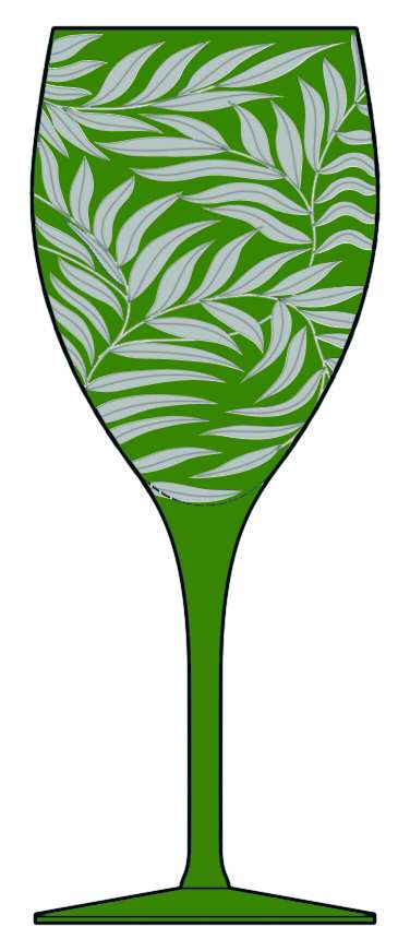 Willow Olive Green Water Goblet by Artel-1
