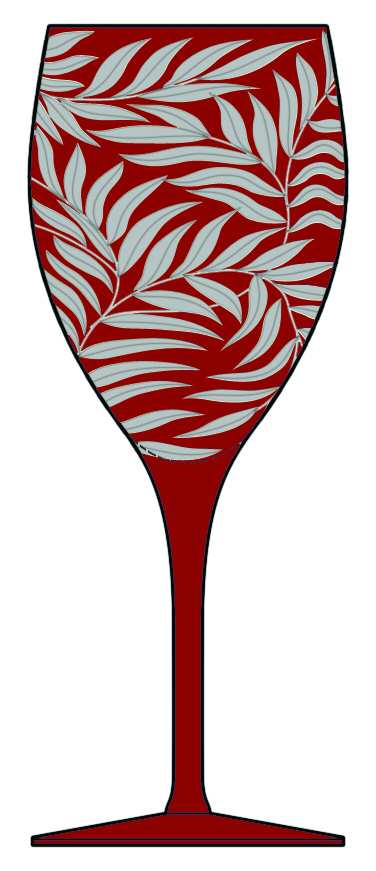 Willow Red Water Goblet by Artel-1