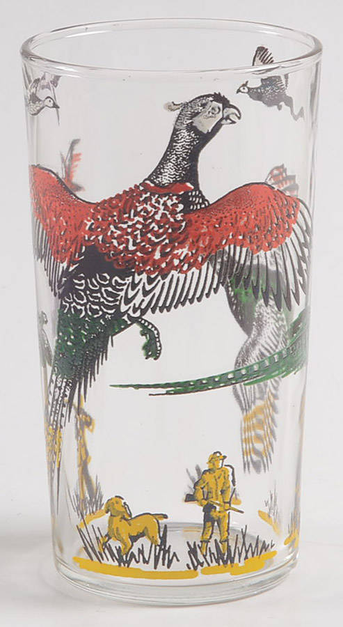 Pheasants 8 Oz Flat Tumbler by Hazel-Atlas-1
