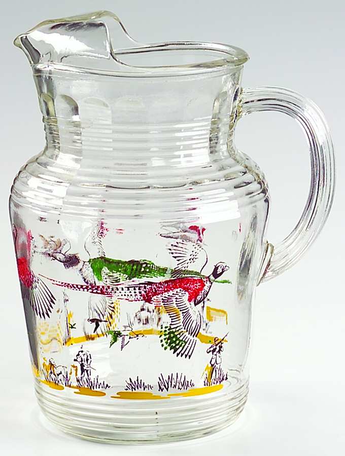 Pheasants 80 Oz Pitcher by Hazel-Atlas-1