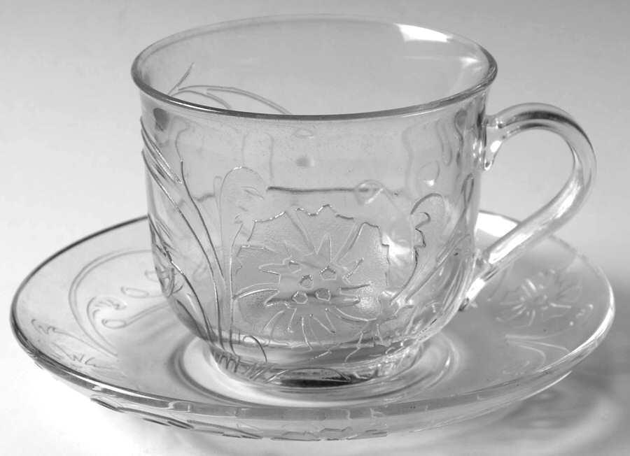 Mariella Cup & Saucer Set by Arcoroc-1