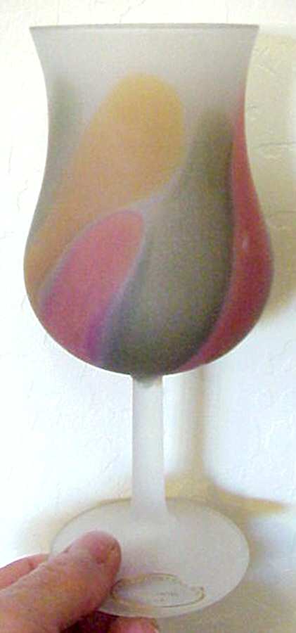 AAG1 Water Goblet by Amisco Art Glass-1