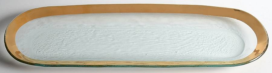 Roman Antique Gold Bread Tray by Annieglass-1