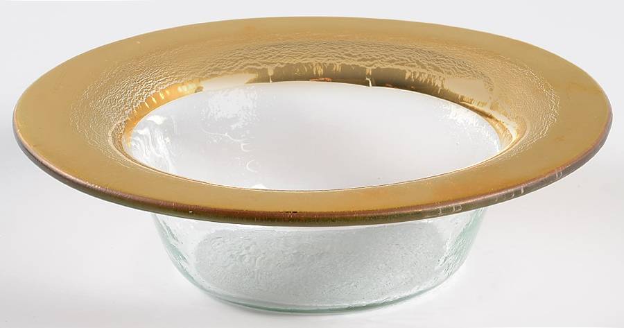 Roman Antique Gold Champagne/Wine Bottle Coaster by Annieglass-1