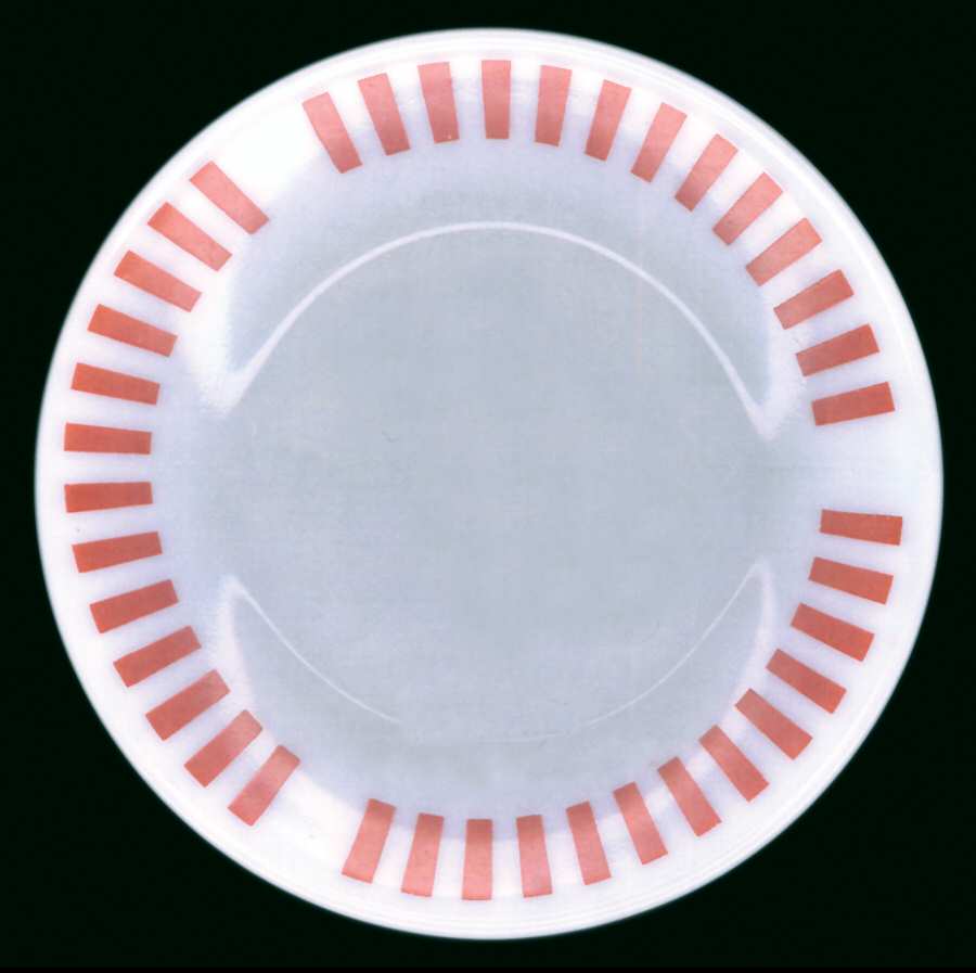 Candy Stripe Red Luncheon Plate by Hazel-Atlas-1