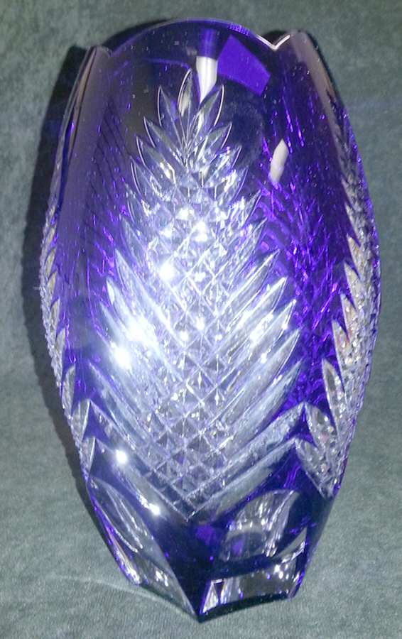 AJC16 9" Cobalt Blue Flower Vase by Ajka-1