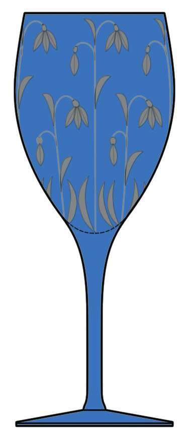 Blue Bells Azure Water Goblet by Artel-1