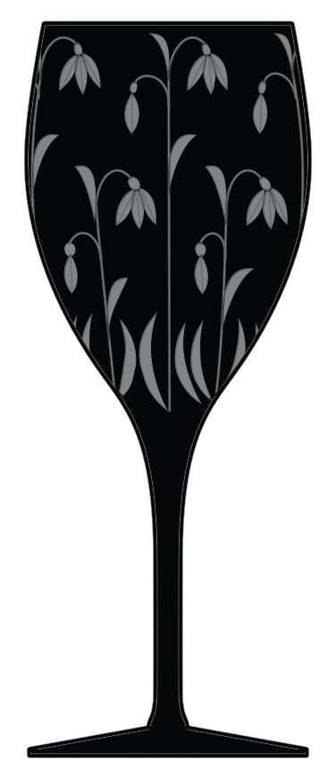 Blue Bells Black Water Goblet by Artel-1