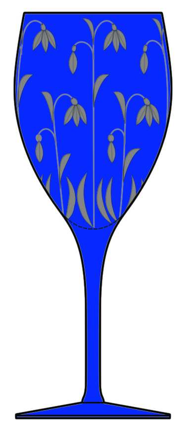 Blue Bells Blue Water Goblet by Artel-1