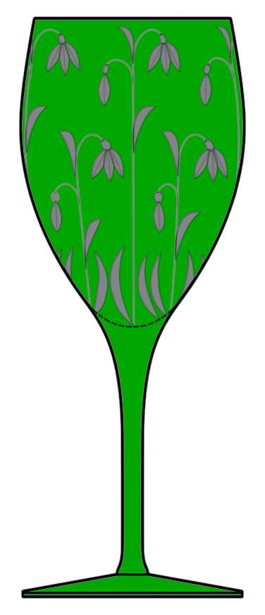 Blue Bells British Racer Green Water Goblet by Artel-1