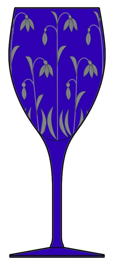Blue Bells Purple Water Goblet by Artel-1