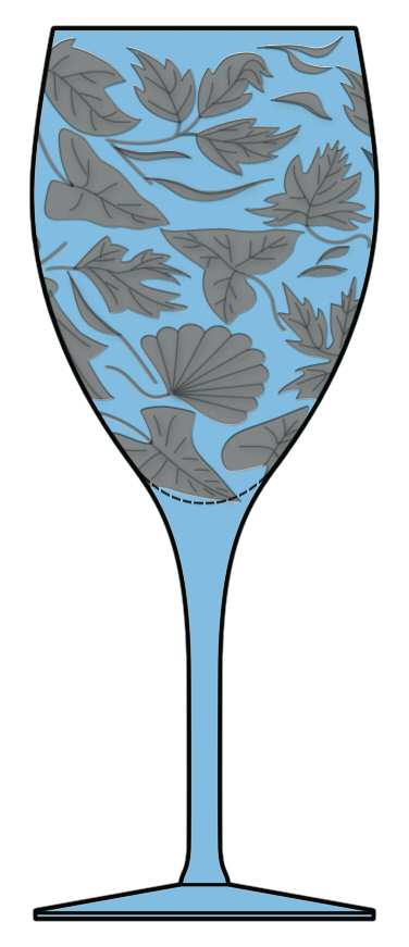 Foliage Azure Water Goblet by Artel-1